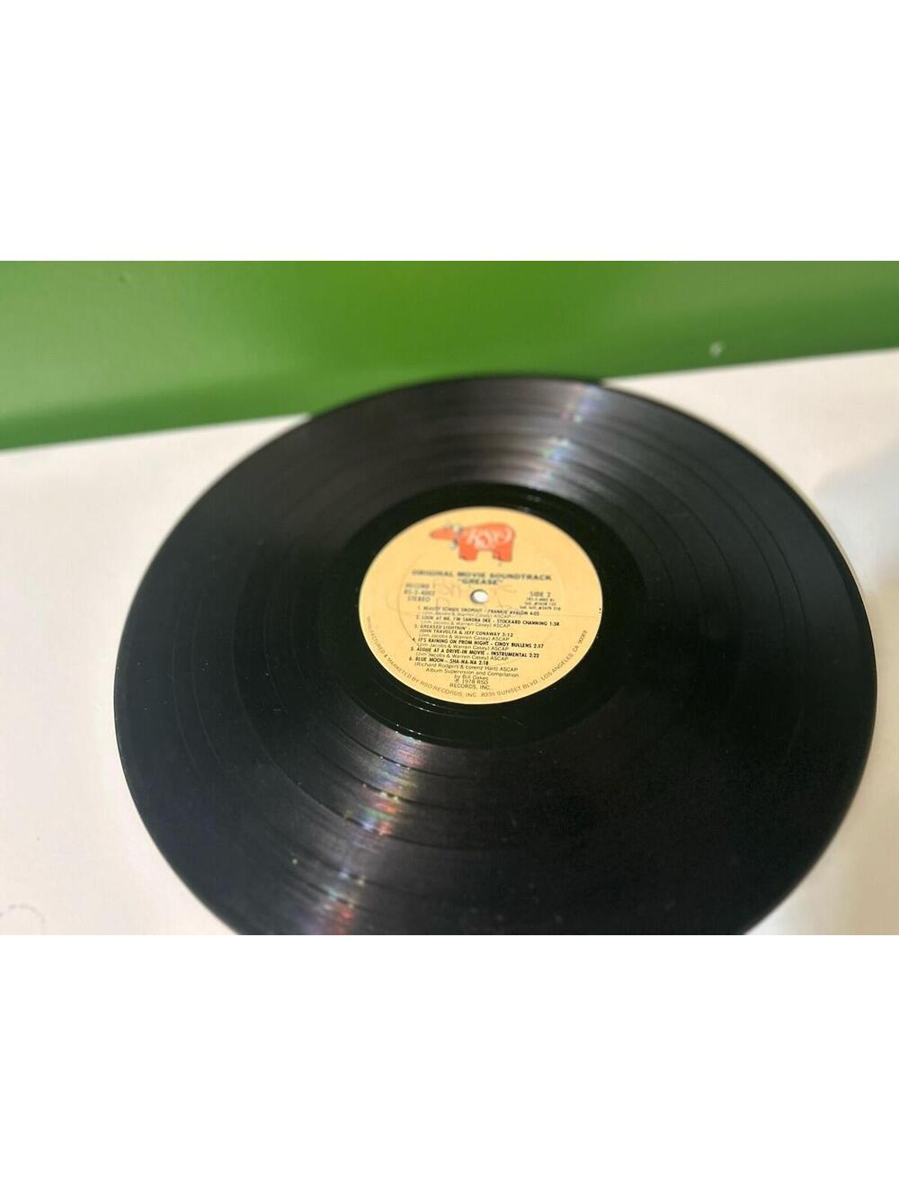 Grease Soundtrack Vinyl LP Record 1 Side 2 RSO RS-2-4002 1978 Disc Only